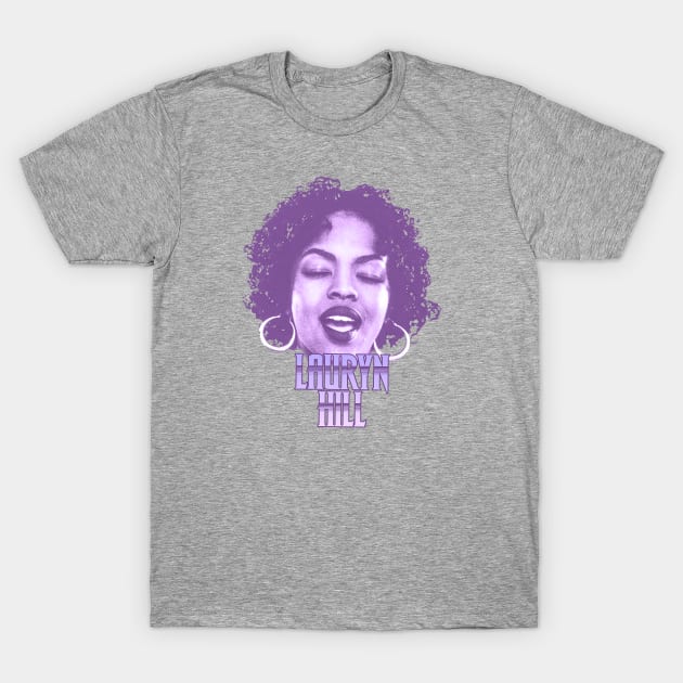 Retro Lauryn Hill Purple Halftone T-Shirt by Skate Merch